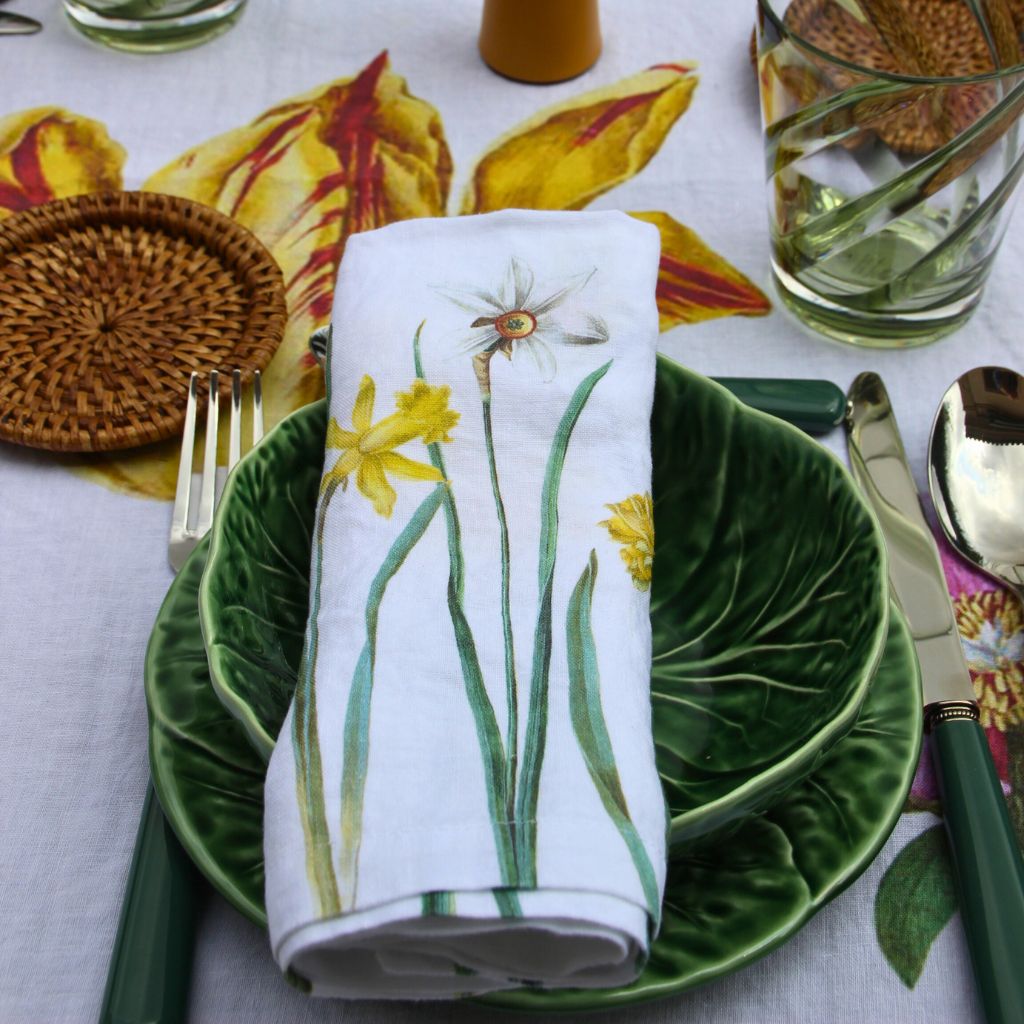 Servilletas de Lino Flores (Set de 6)