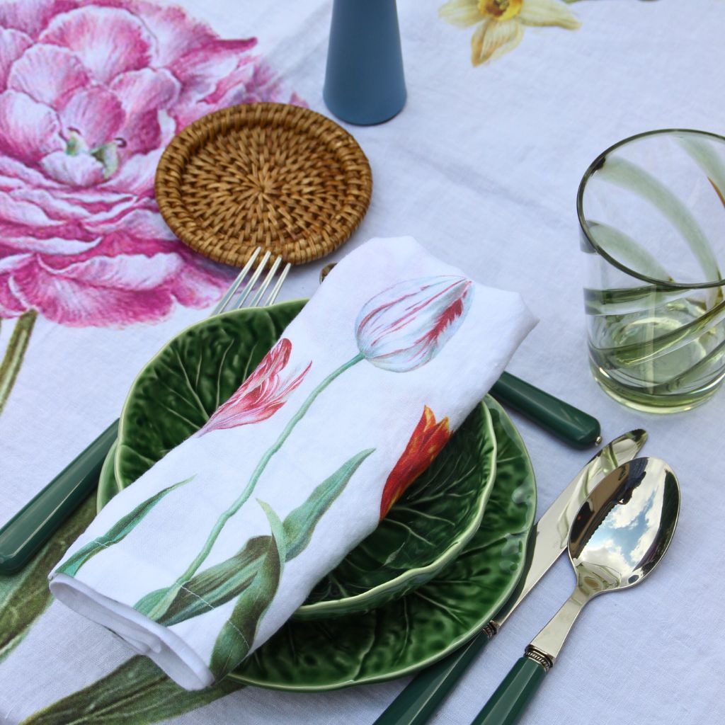 Servilletas de Lino Flores (Set de 6)