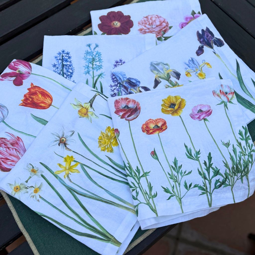 Servilletas de Lino Flores (Set de 6)