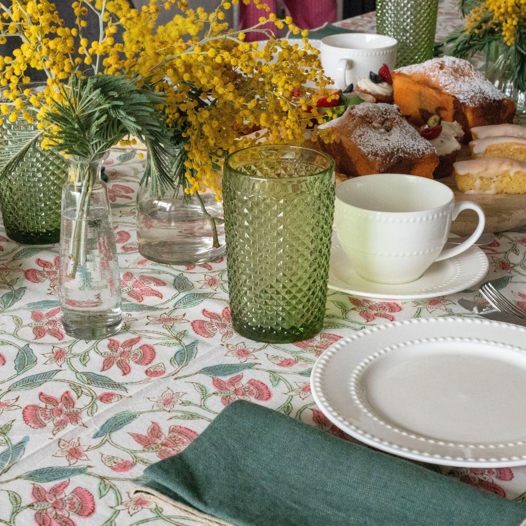 Green Spikes Soft Drink Glasses (Set of 6)