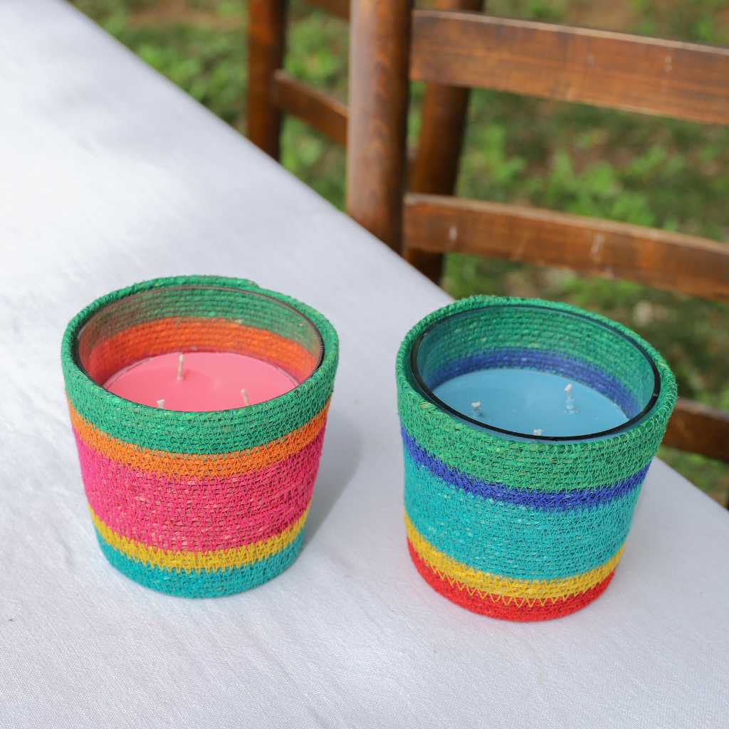 Vela Perfumada Cesta Multicolor