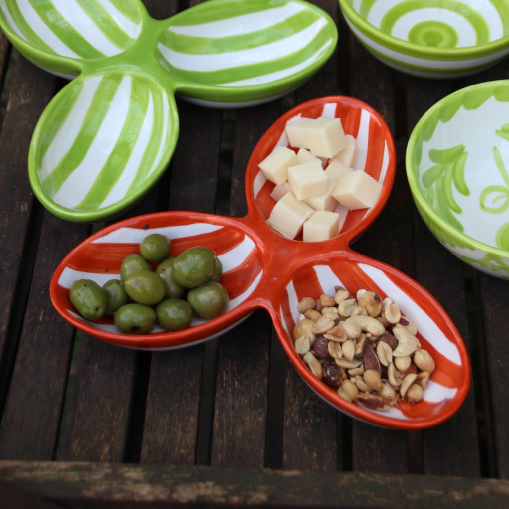 Cuenco Aperitivo Rayas Naranja