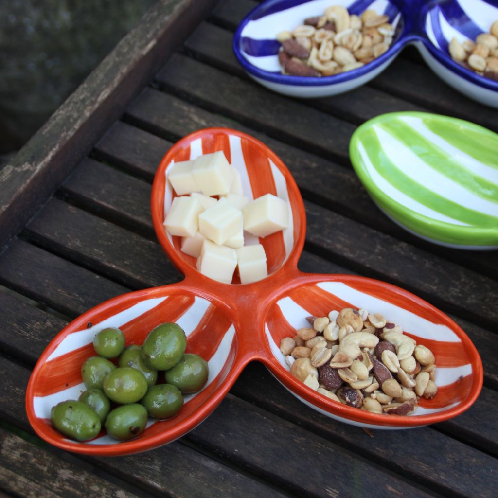 Cuenco Aperitivo Rayas Naranja