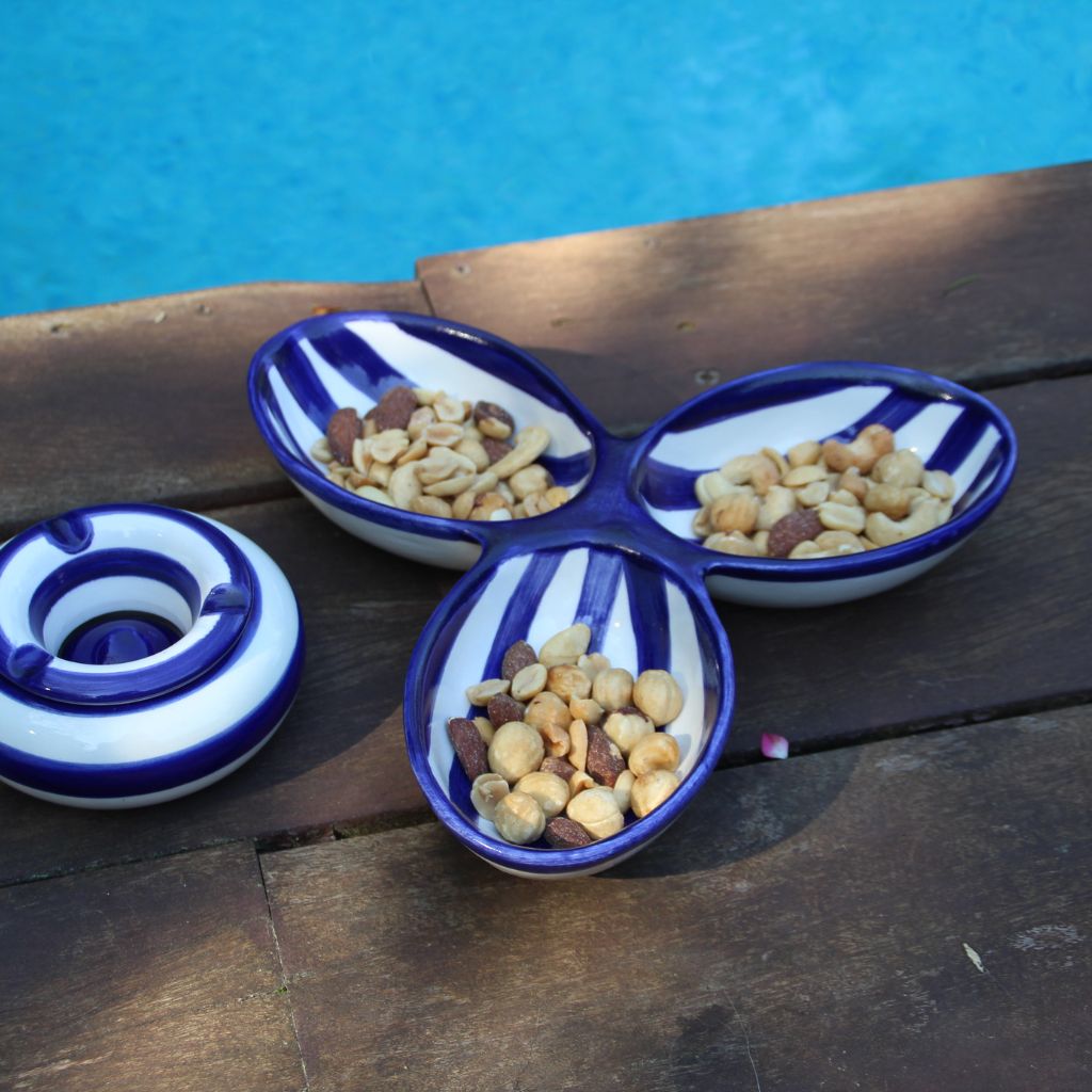 Cuenco Aperitivo Rayas Azul