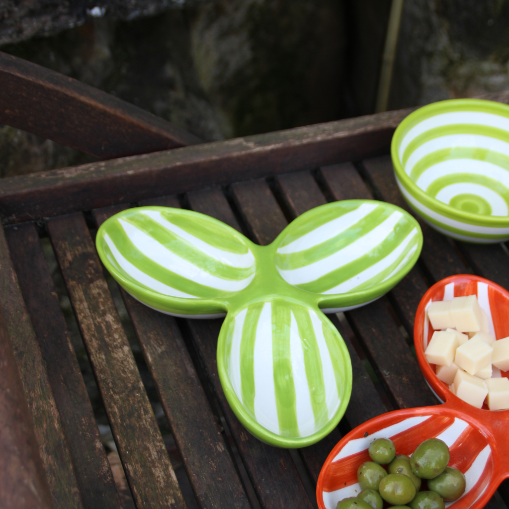 Cuenco Aperitivo Rayas Verde