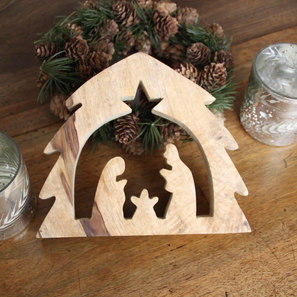 Belén de Madera Blanco