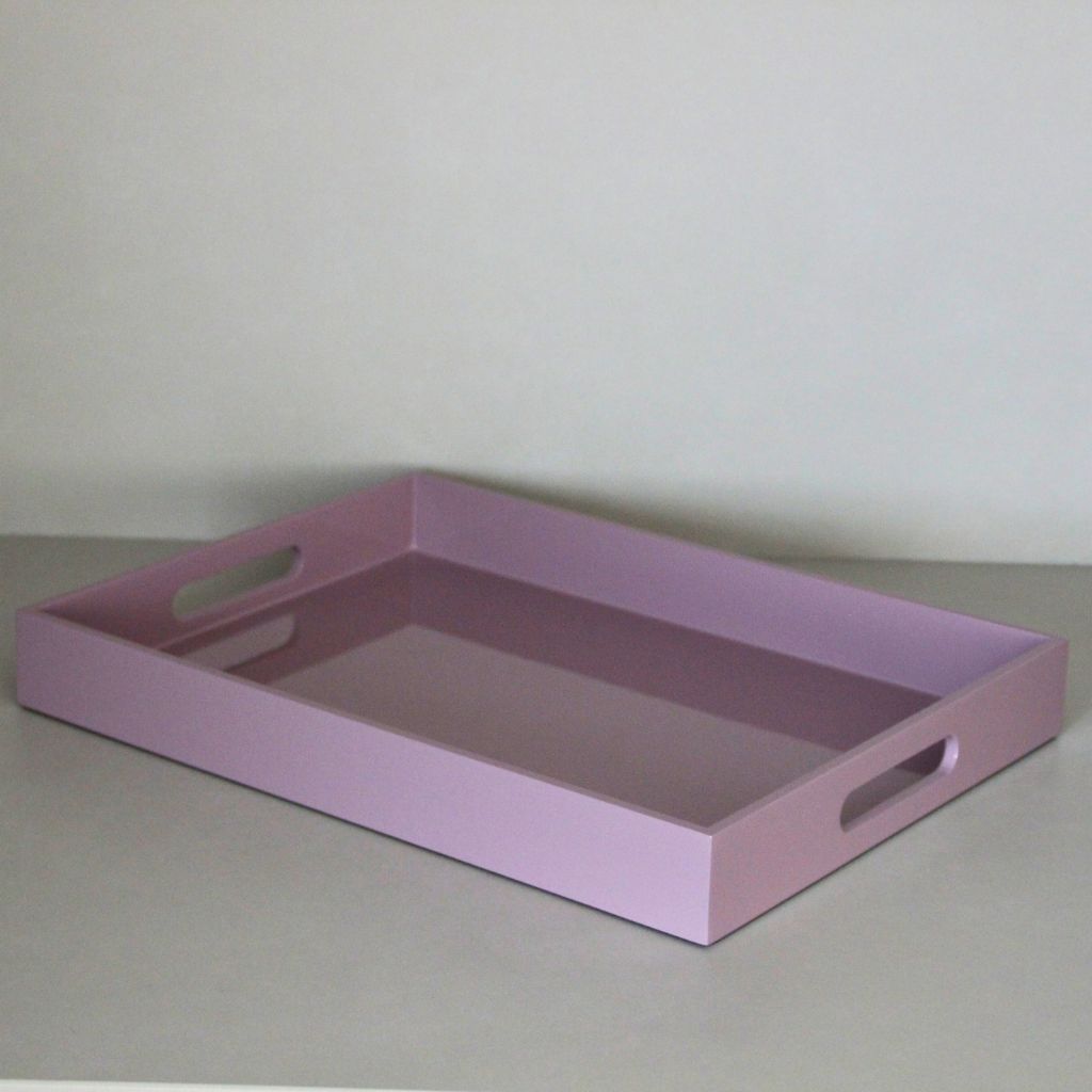 Bandeja Lacada Rectangular Grande Malva