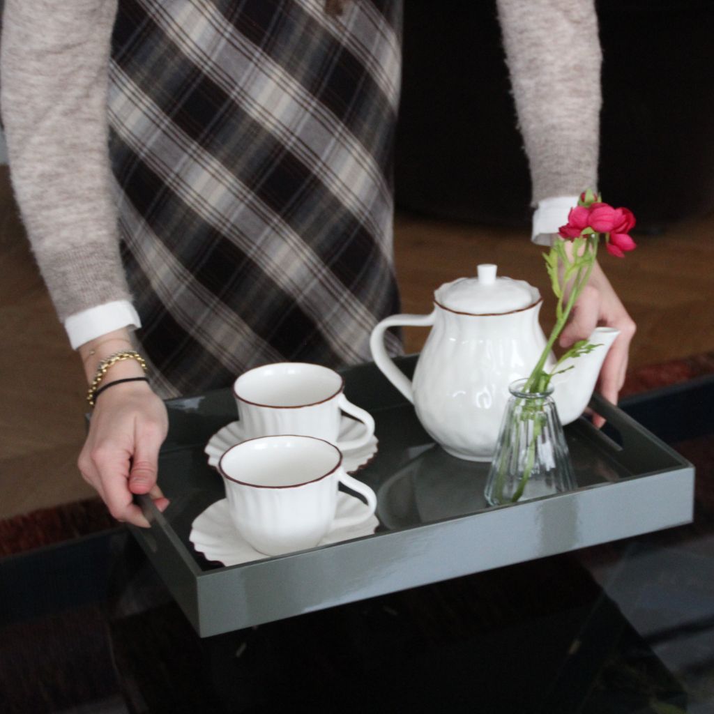 Bandeja Lacada Rectangular Grande Verde