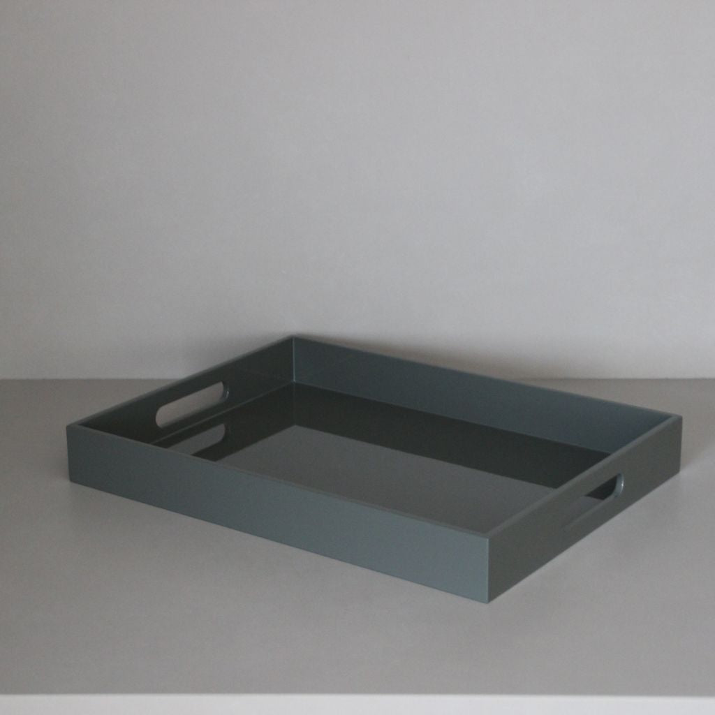 Bandeja Lacada Rectangular Grande Verde