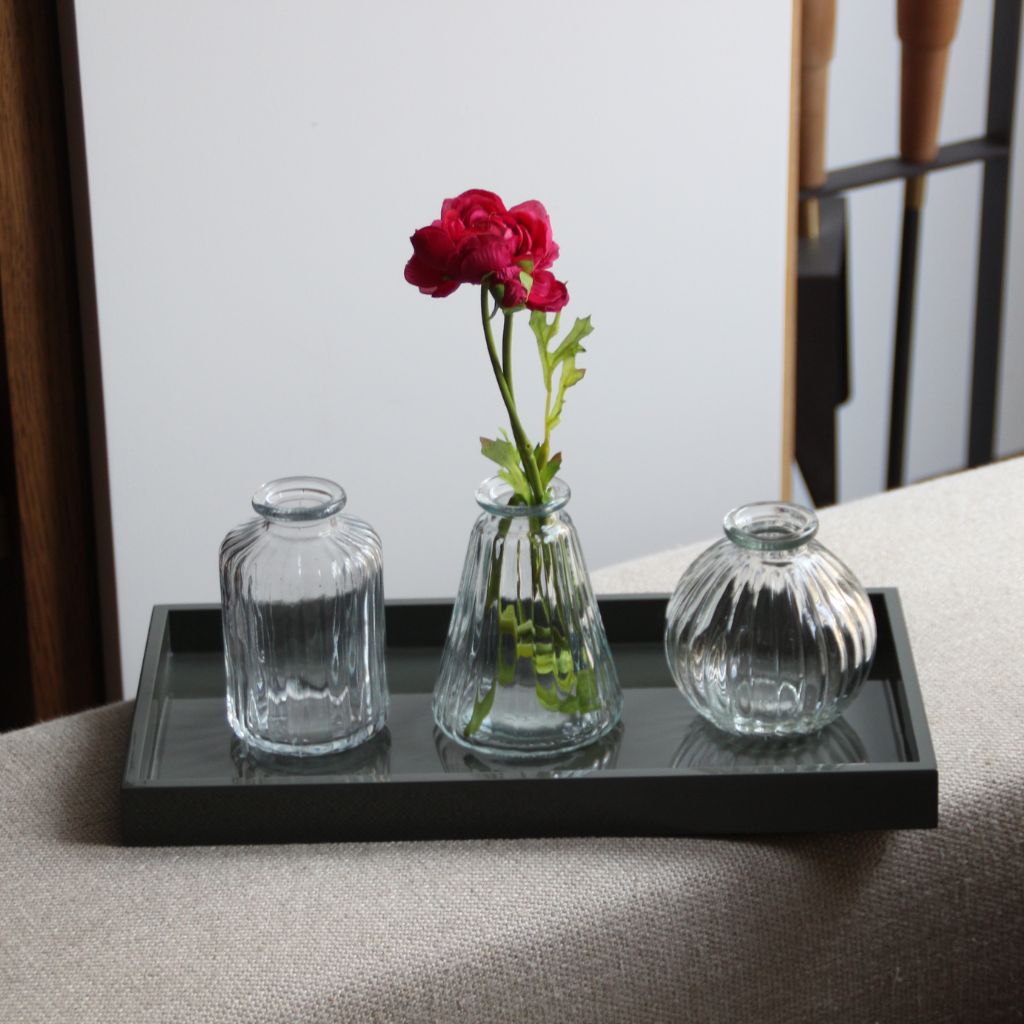 Bandeja Lacada Rectangular Pequeña Verde