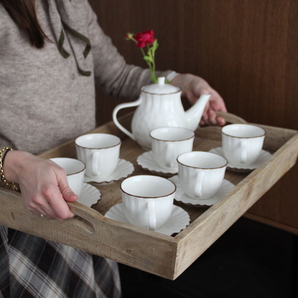 Bandeja Rectangular Madera Rústica Grande