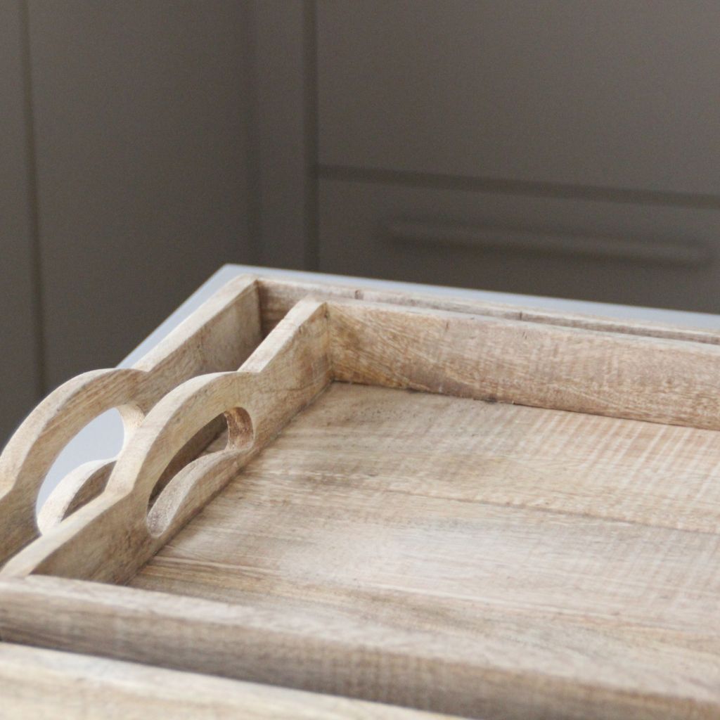 Bandeja Rectangular Madera Rústica Mediana