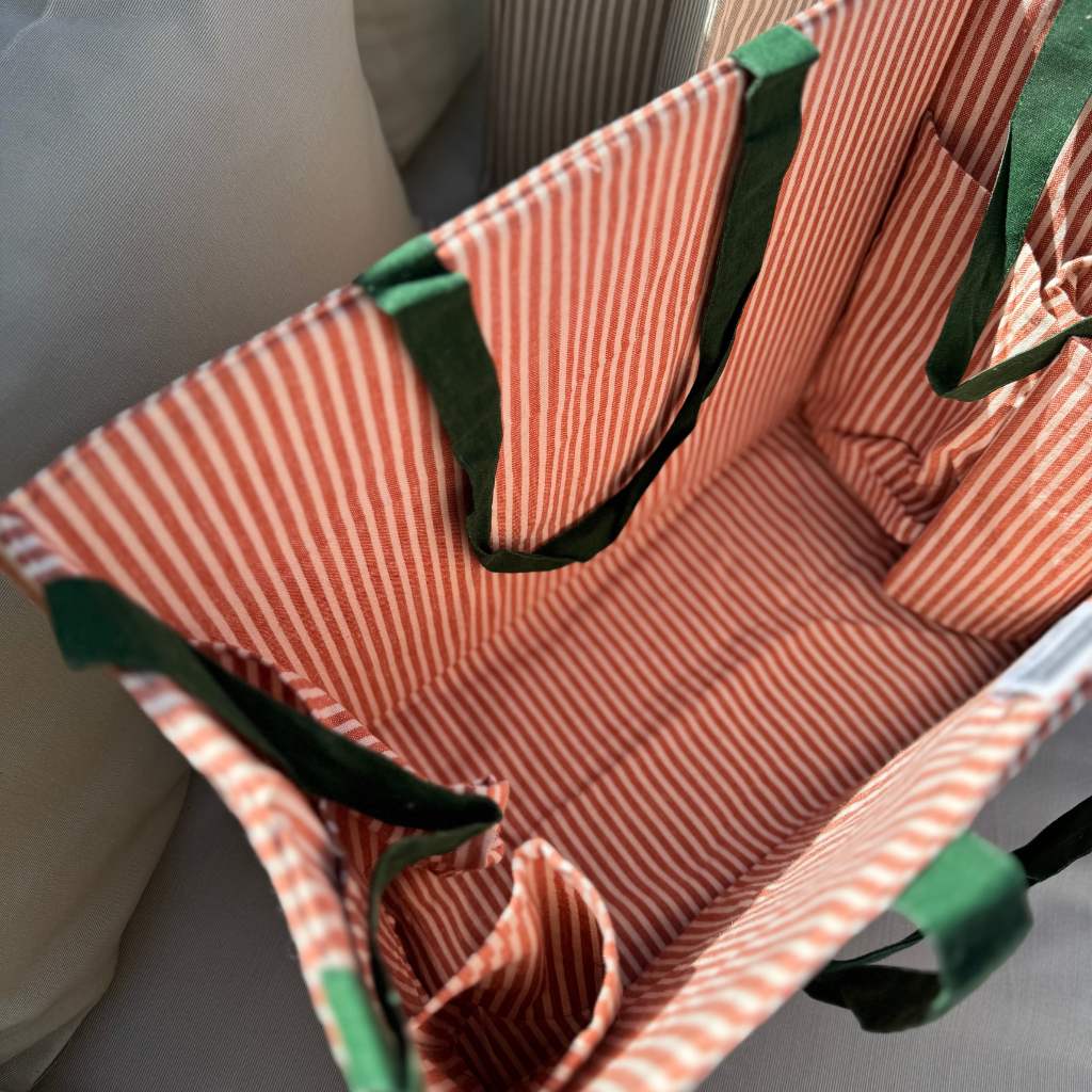 Red/Green Striped Multipurpose Bag