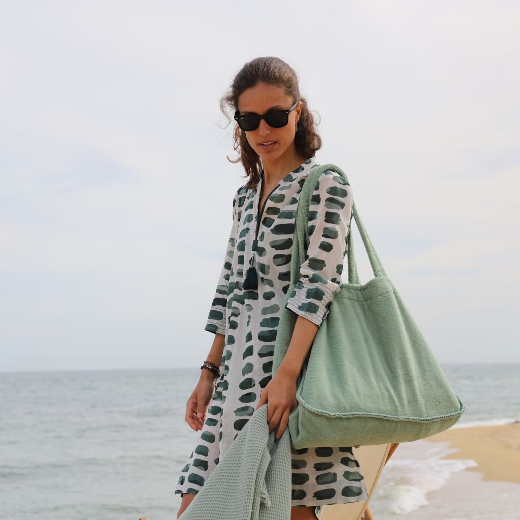 Green Towel Beach Bag