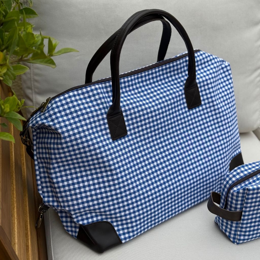 Bolsa Salerno Vichy Azul