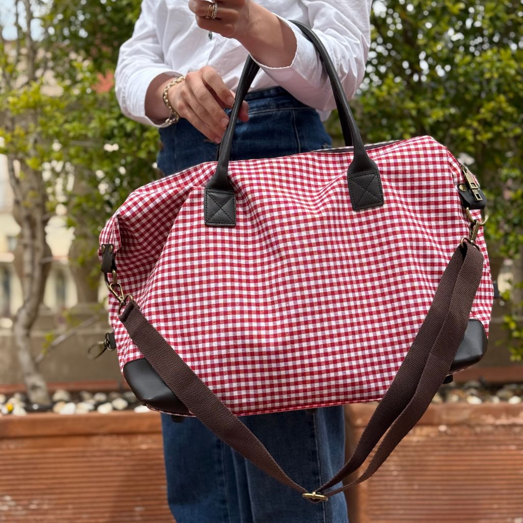 Bolsa Salerno Vichy Rojo