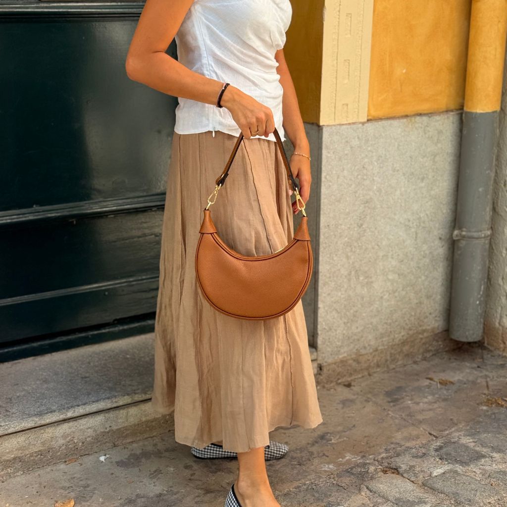 Bolso Hombro Piel Camel