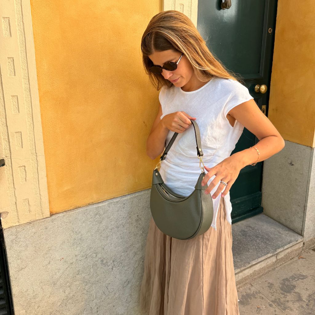 Bolso Hombro Piel Verde