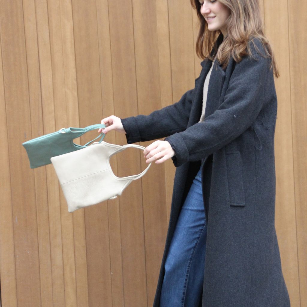 Burgundy Leather Ring Bag