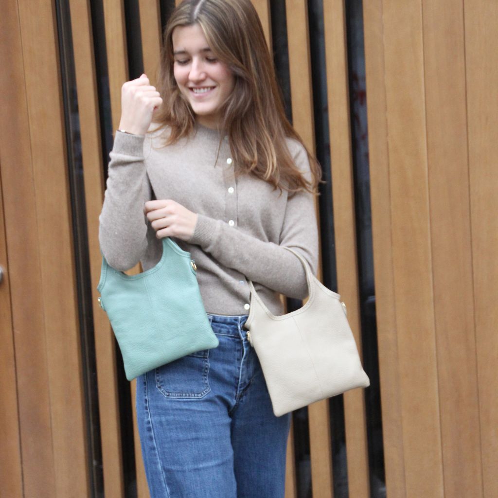 Burgundy Leather Ring Bag