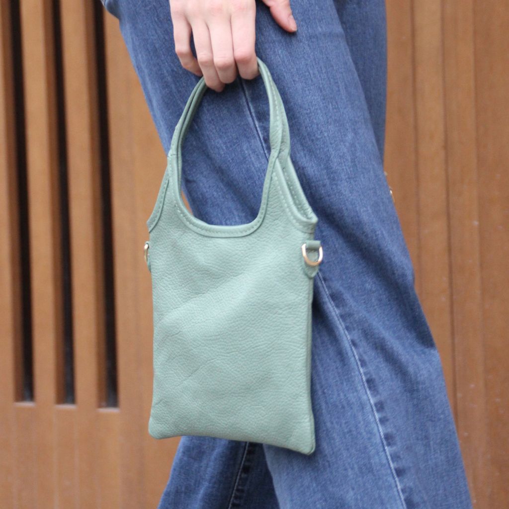 Burgundy Leather Ring Bag