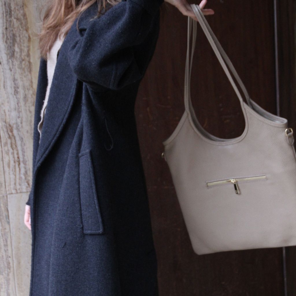 Bolso Lucca Piel Taupe Claro