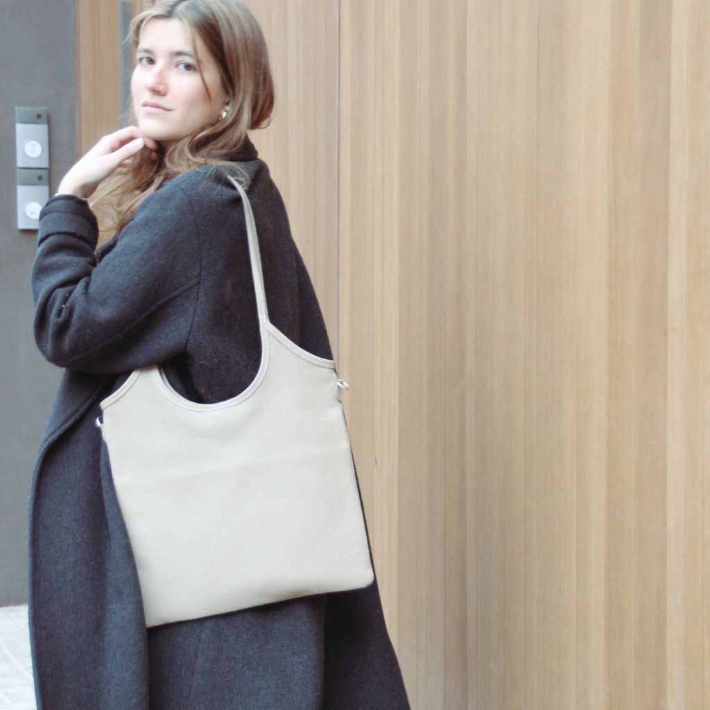 Bolso Lucca Piel Taupe Claro