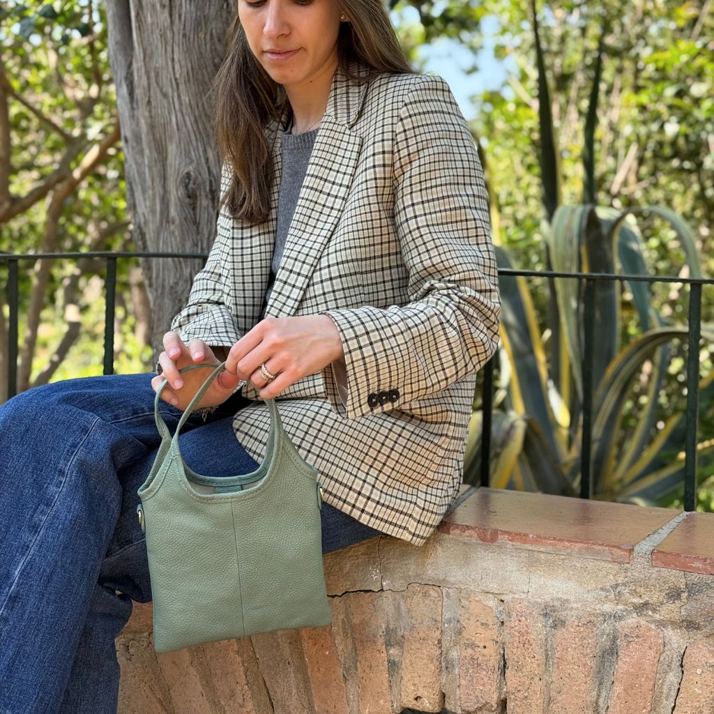 Bolso Lucca Mini Piel Verde Claro