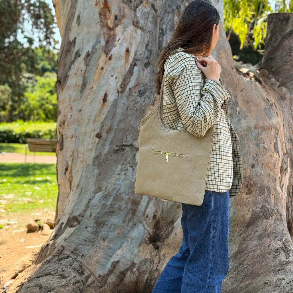 Bolso Lucca Piel Taupe Claro