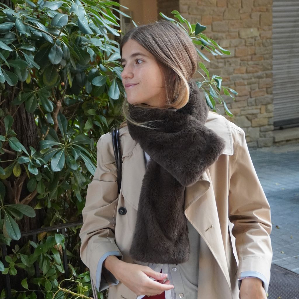 Grey Mink Stole Shawl