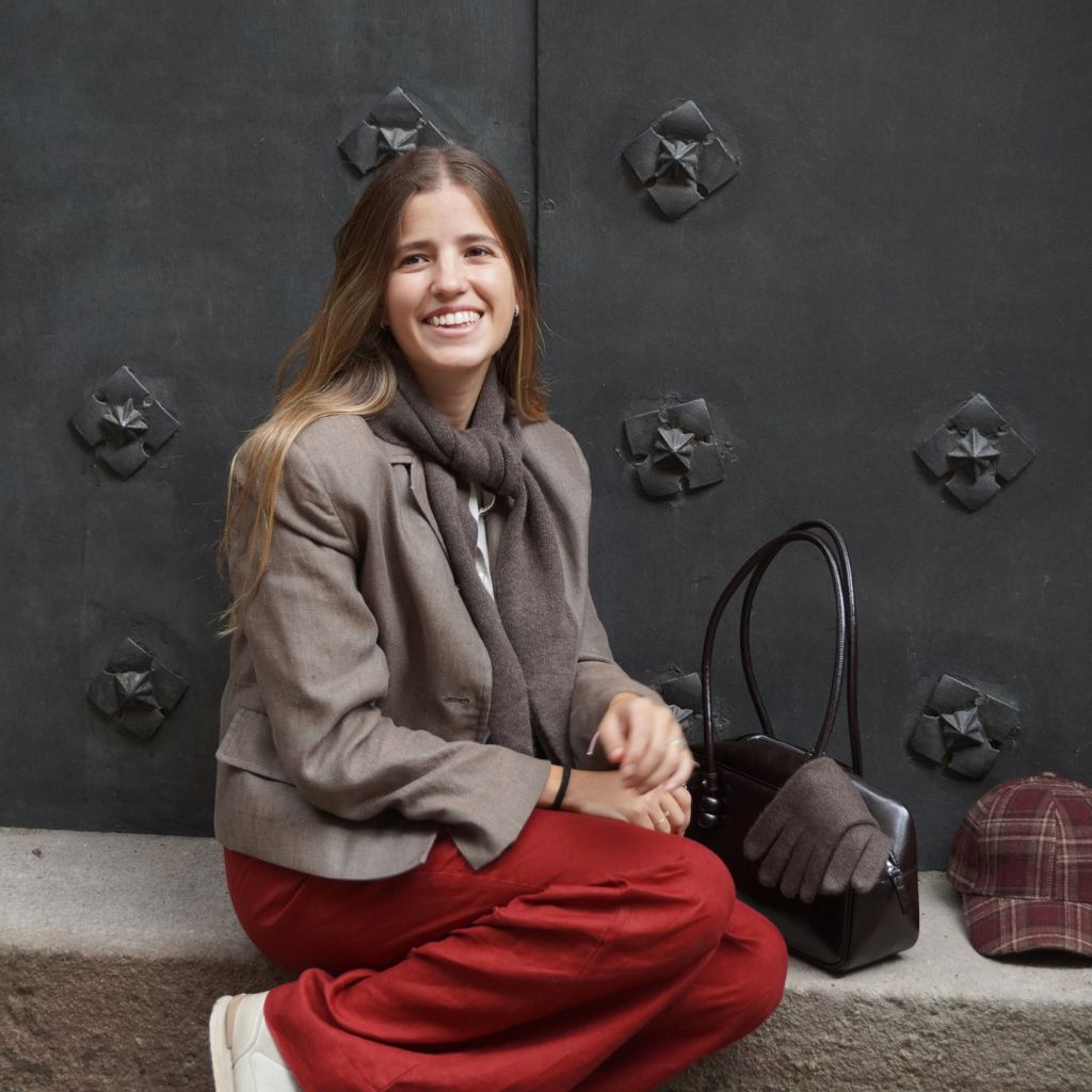 Bufanda triángulo 100% Cashmere Marrón