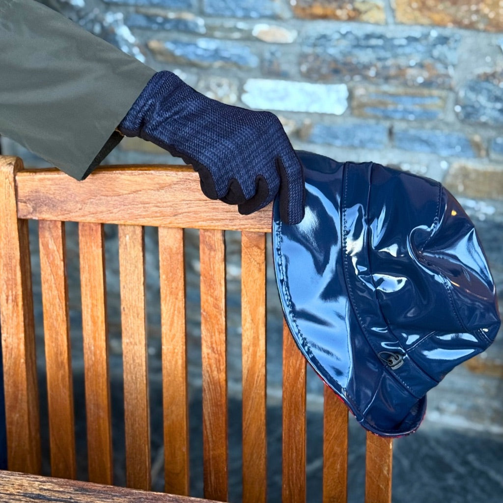 Gorro Lluvia Reversible Azul y Escocés