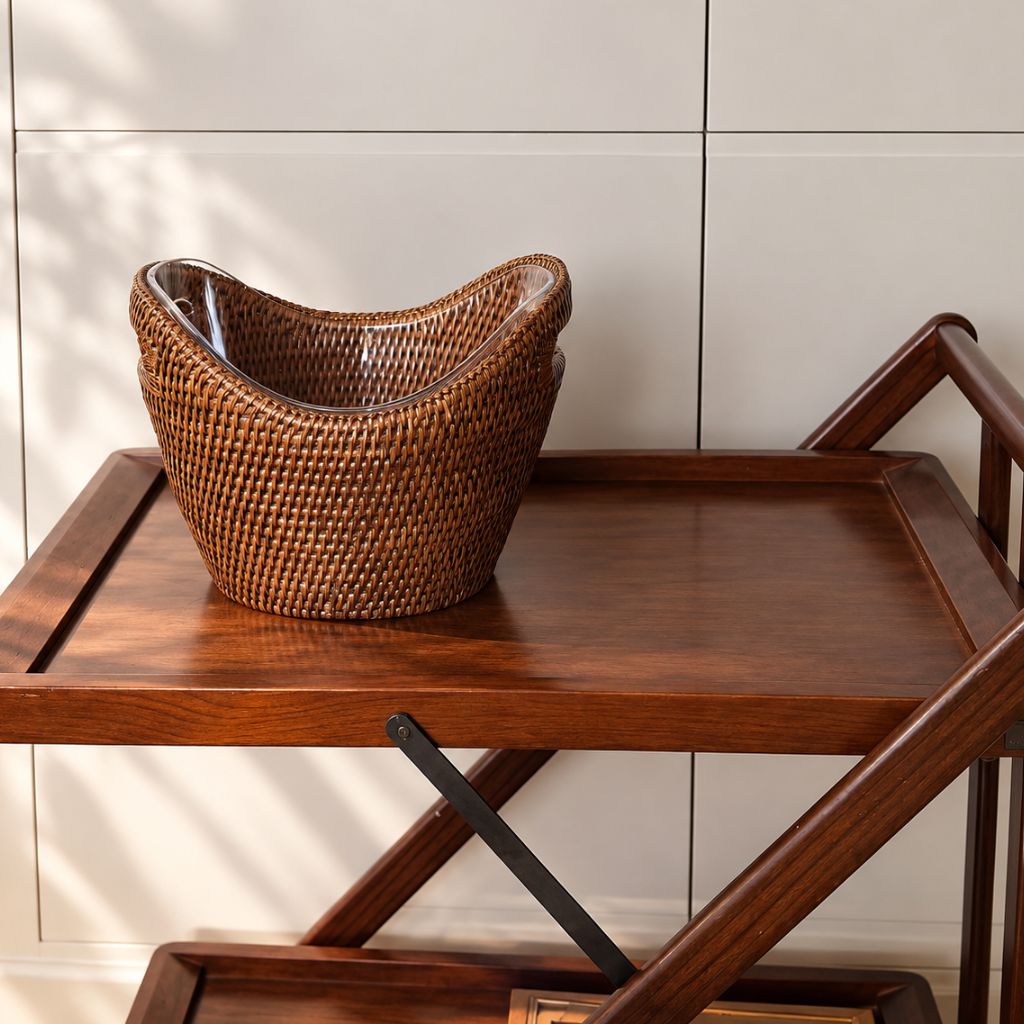 Chocolate Leather Umbrella Stand