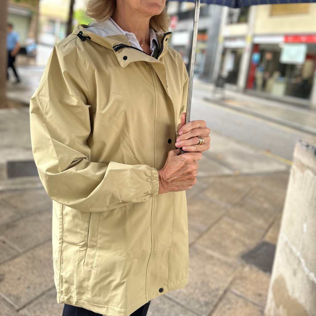 Short Beige Raincoat