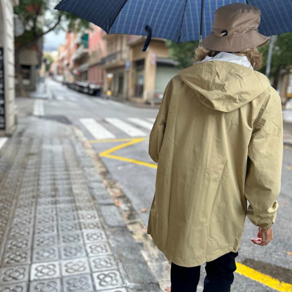 Short Beige Raincoat