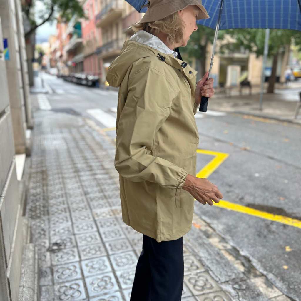 Short Beige Raincoat