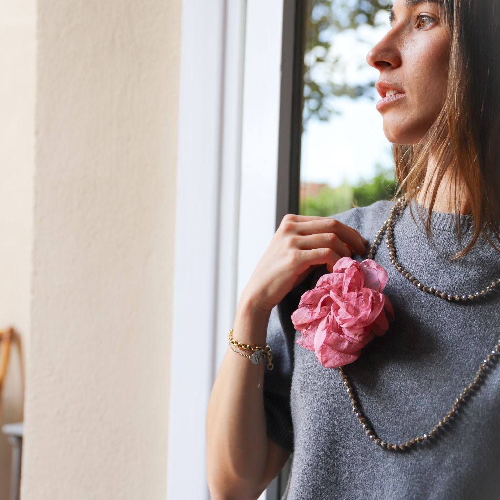 Collar Largo Flor