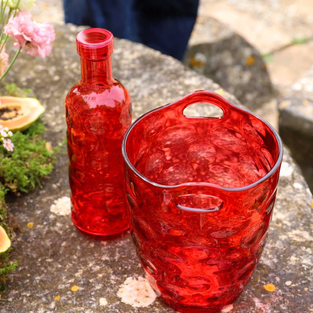 Red Polycarbonate Ice Bucket
