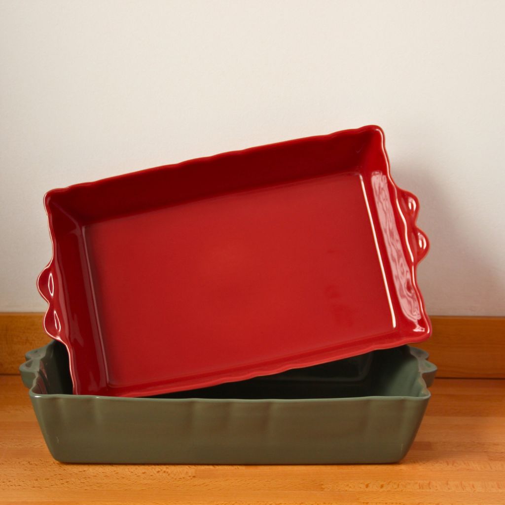 Fuente de Horno Rectangular Granate Grande