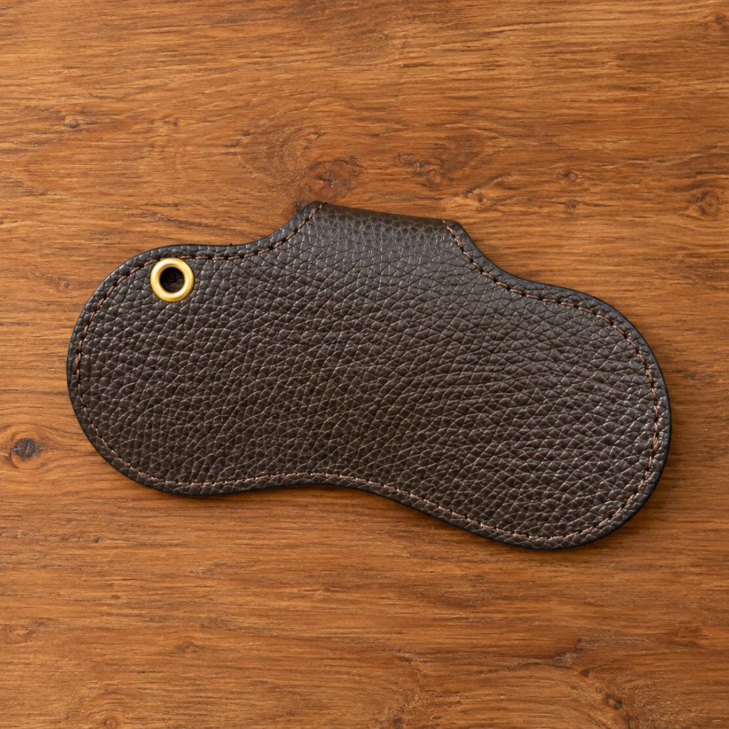 Funda Gafas Piel Marrón Chocolate