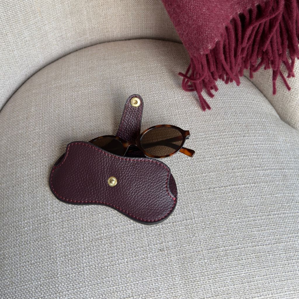 Brown Leather Glasses Case