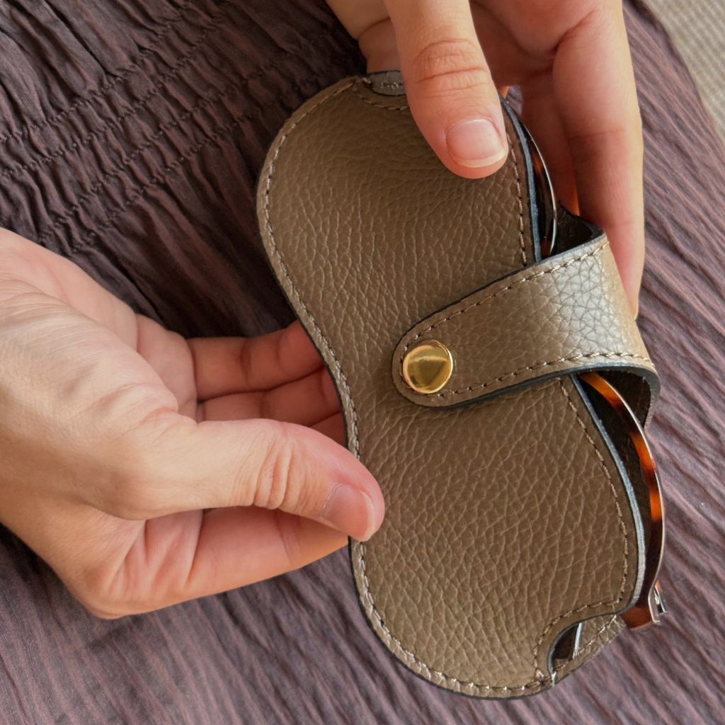 Funda Gafas Piel Marrón