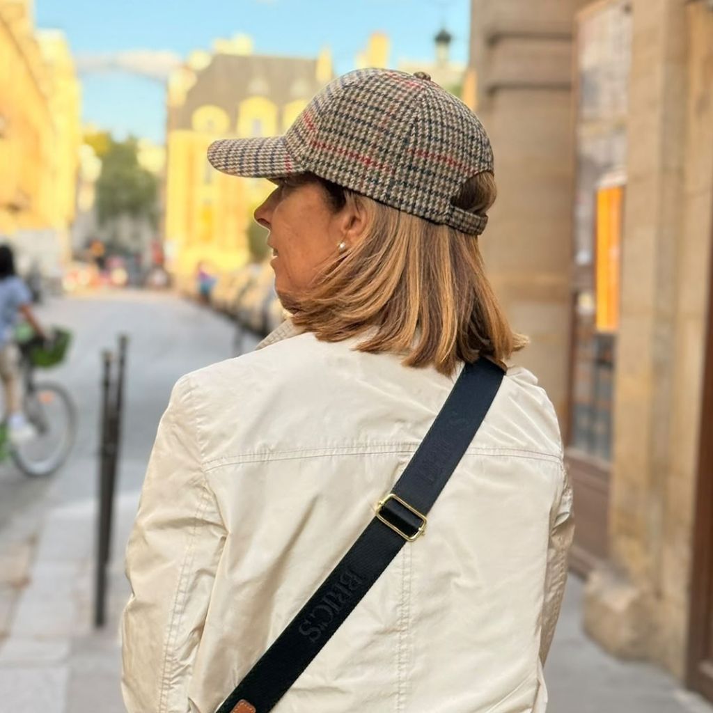 Gorra Pata de Gallo Marrón y Burdeos