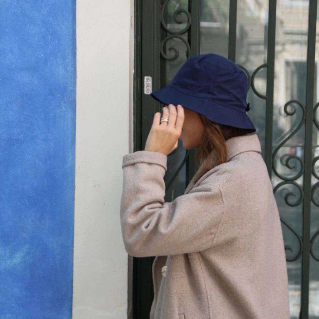 Gorro Lluvia Plegable Azul Marino