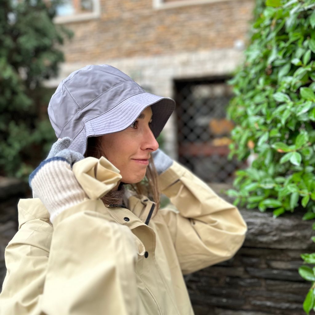 Gorro Lluvia Plegable Gris