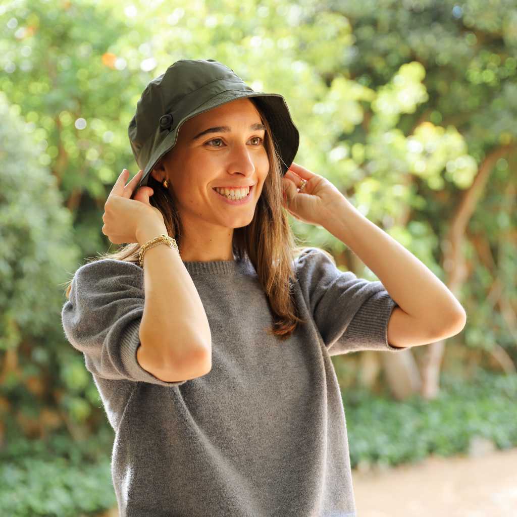Gorro Lluvia Plegable Verde