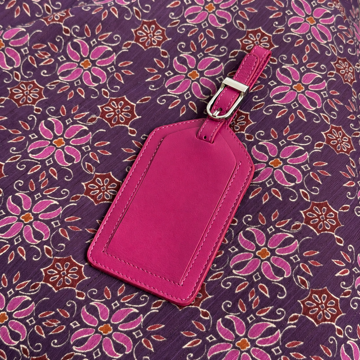 Taupe Leather Suitcase Identifier