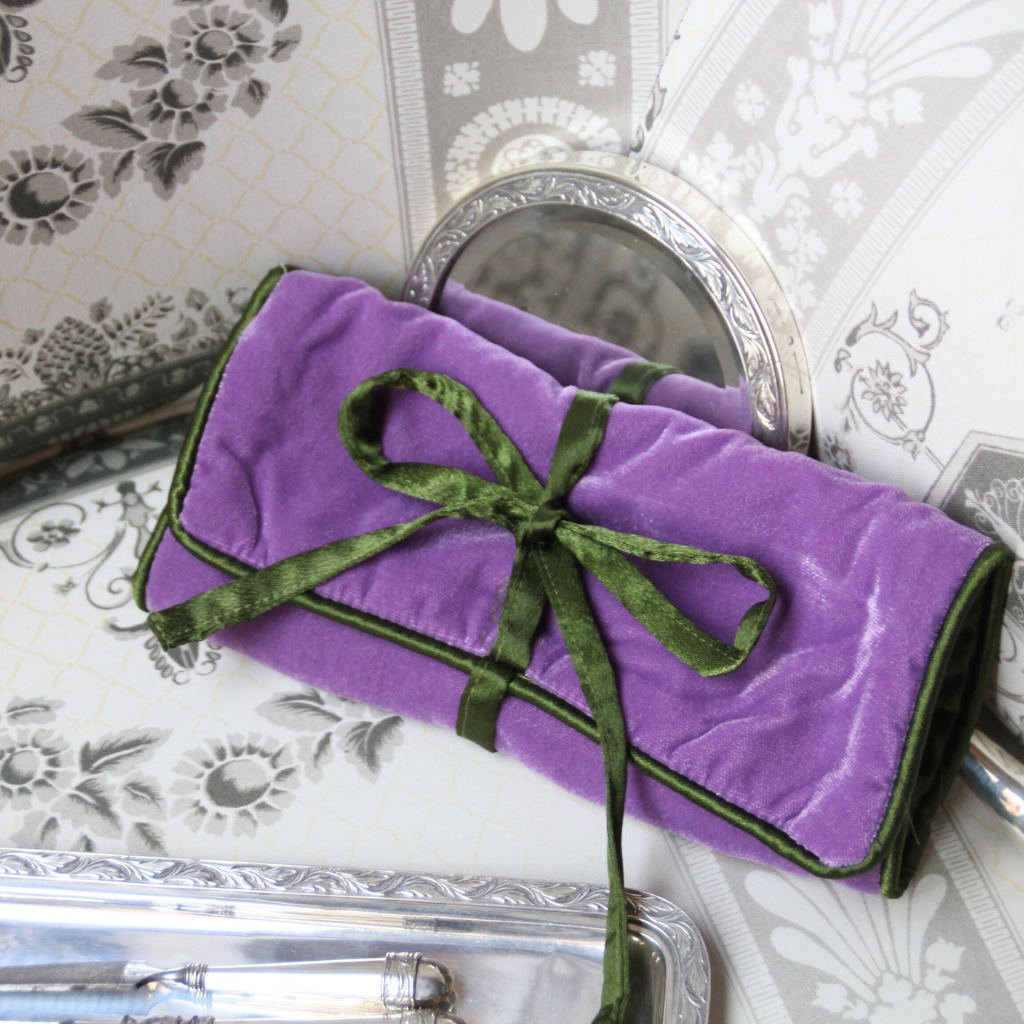 Joyero Terciopelo Morado y Verde