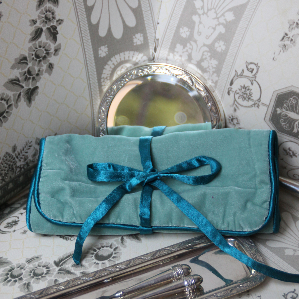 Joyero Terciopelo Verde Aguamarina y Azul