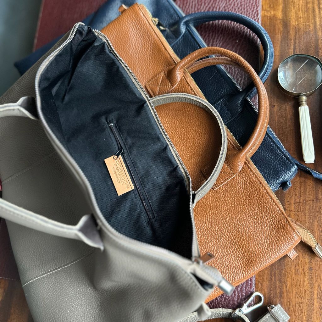 Maletín Ordenador Piel Taupe